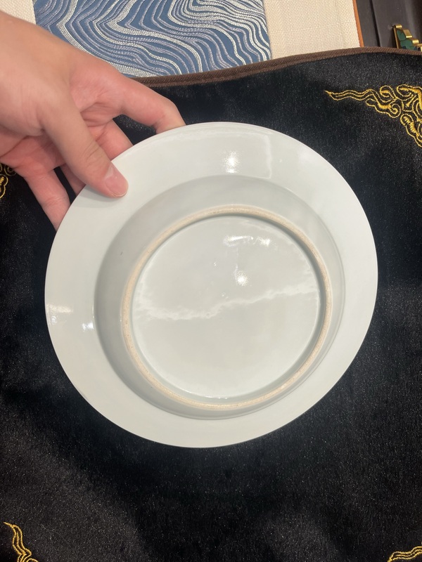 古玩陶瓷雍乾花鳥粉彩繪盤拍賣,當前價格2600元