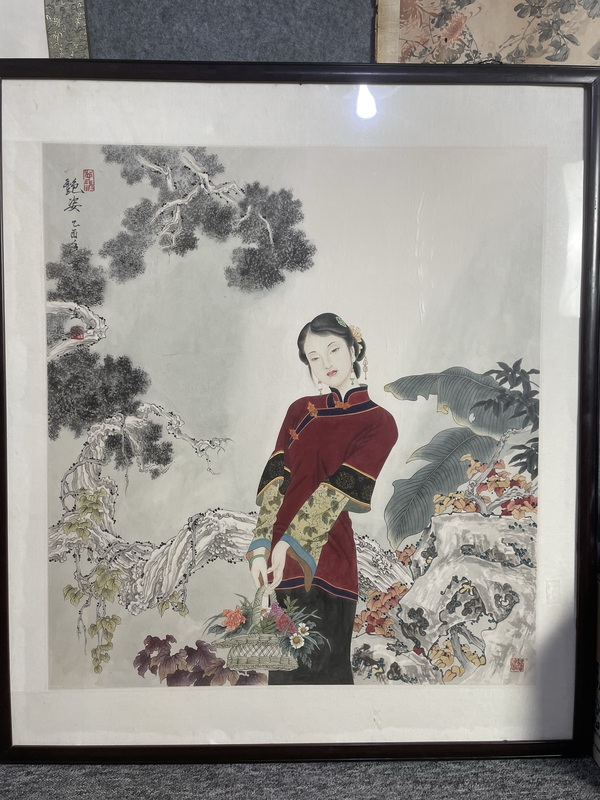 古玩字畫項維仁 艷姿圖拍賣,當前價格2588元