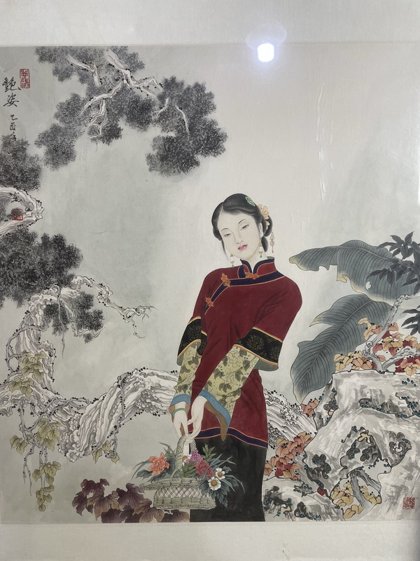 古玩字畫項維仁 艷姿圖拍賣,當前價格2588元