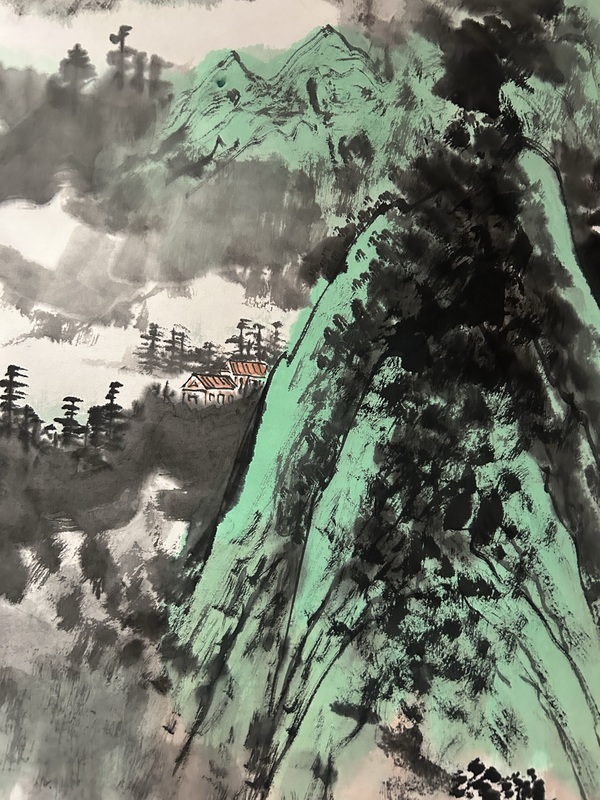 古玩字畫郭霖飛《小青綠山水》拍賣,當(dāng)前價格650元