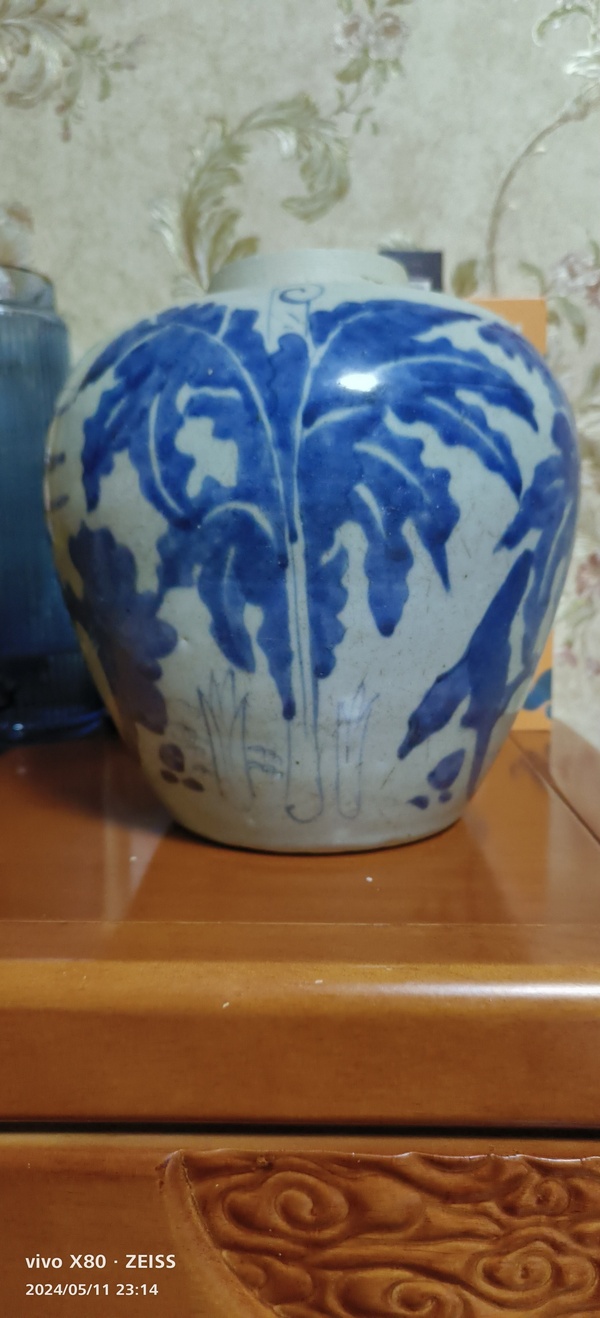 古玩陶瓷青花麒麟巴蕉葉紋罐拍賣,當前價格68888元