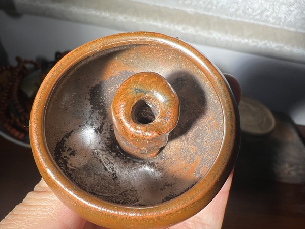 古玩陶瓷清 全品 磁州窯紫金釉油燈拍賣,當前價格228元