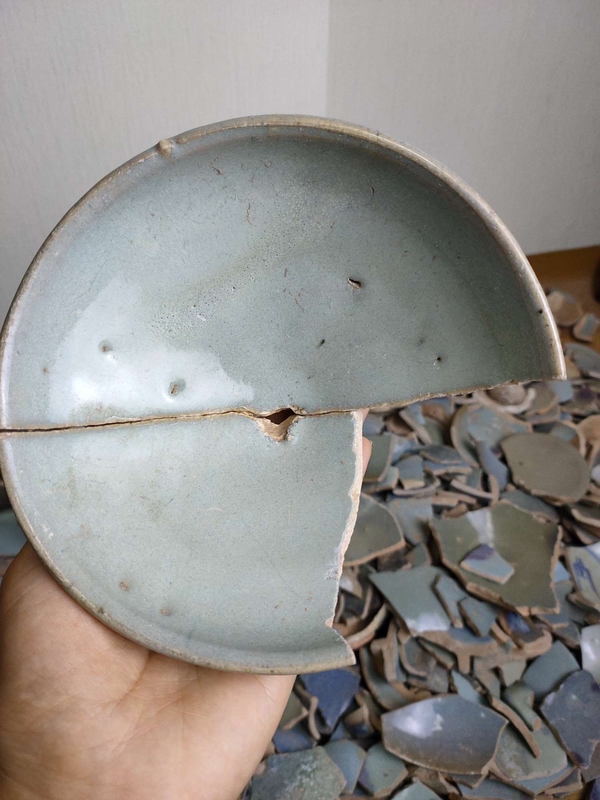 古玩陶瓷館藏級金代鈞窯天藍釉大碗拍賣,當前價格980元
