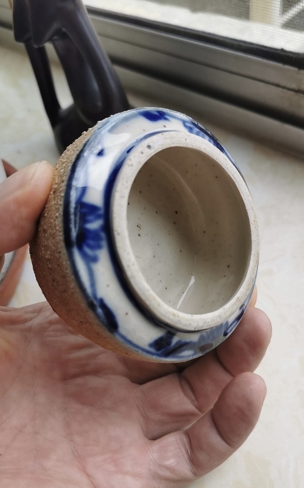 古玩陶瓷青花花卉紋水盂拍賣,當前價格888元