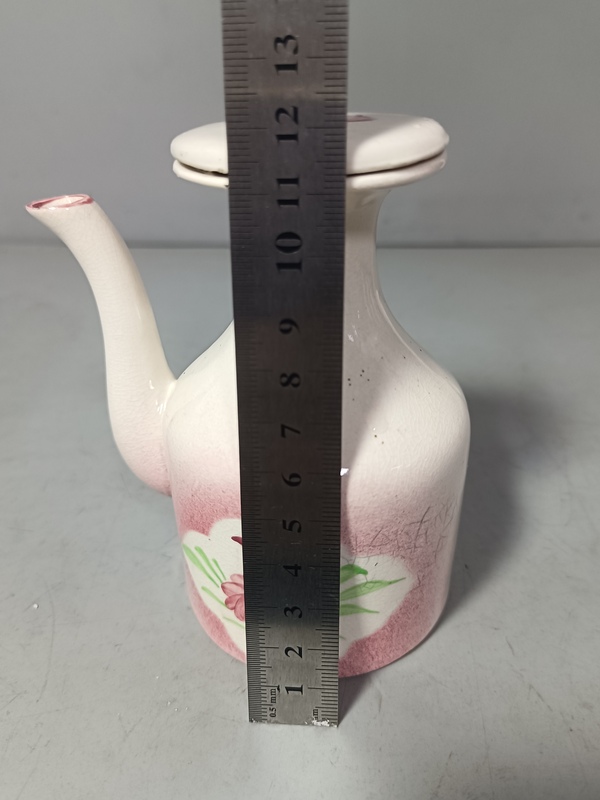 古玩陶瓷精美彩繪花卉紋油壺拍賣,當(dāng)前價(jià)格128元