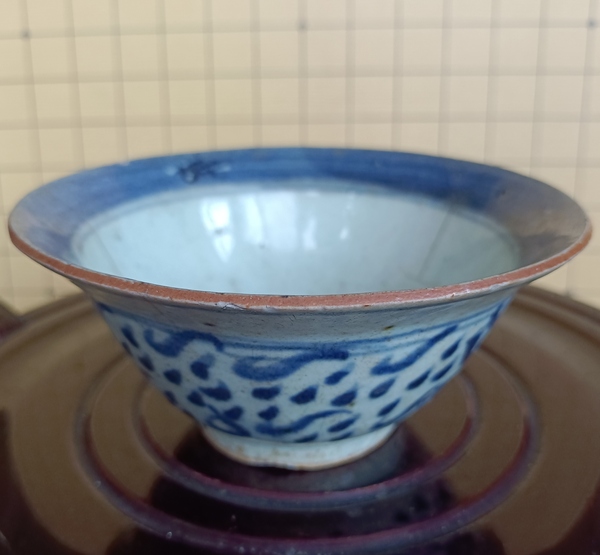 古玩陶瓷清康熙.青花夔龍鳳紋碗拍賣,當前價格168元