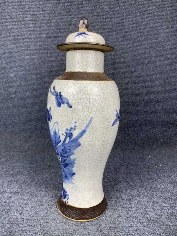 古玩陶瓷哥釉青花人物蓋瓶拍賣,當前價格2688元