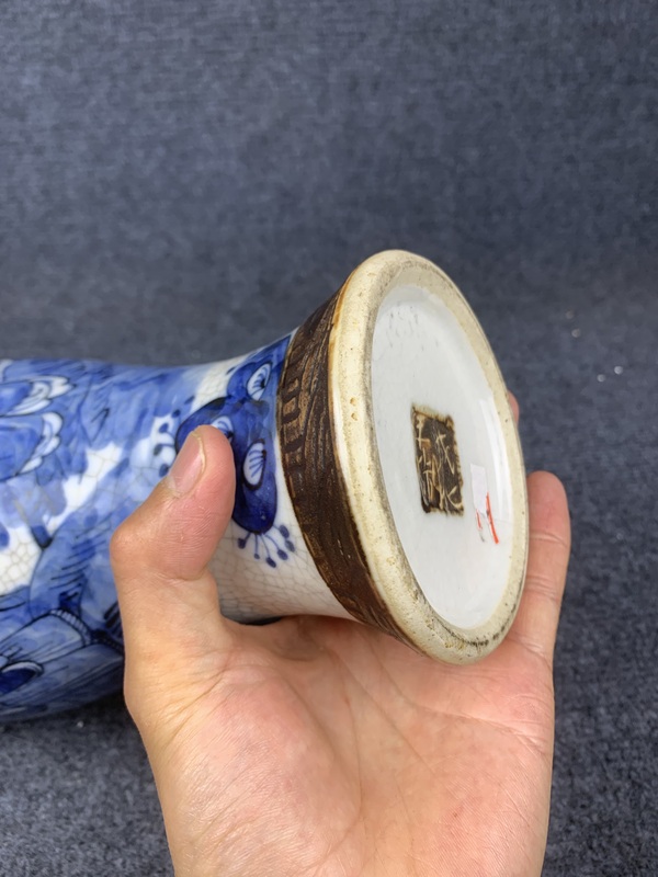 古玩陶瓷哥釉青花人物蓋瓶拍賣,當前價格2688元