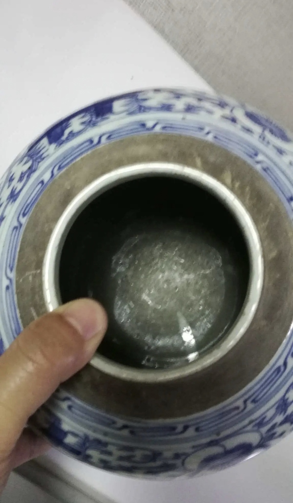 古玩陶瓷清中期.青花纏枝花囍字紋罐拍賣,當前價格286元