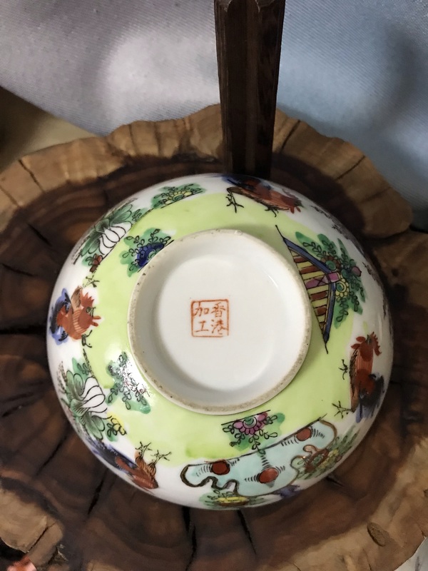 古玩陶瓷民國大雞圖廣彩碗拍賣,當前價格588元