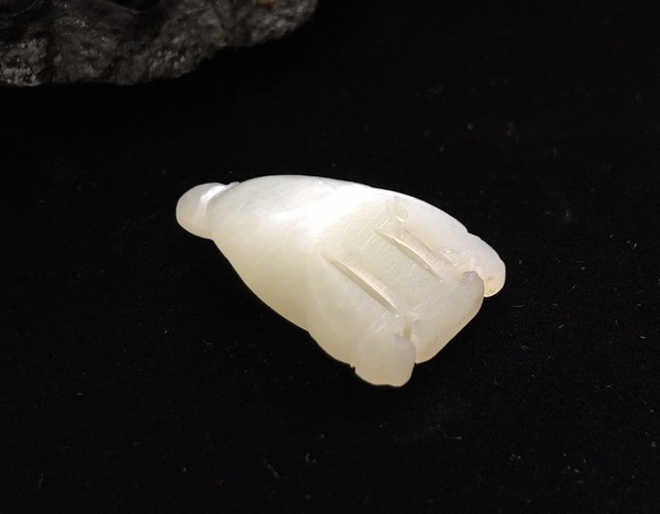 古玩玉器清代和田精白玉精細工壽星拍賣,當前價格11000元