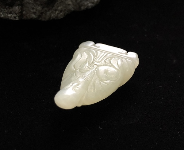 古玩玉器清代和田精白玉精細工壽星拍賣,當前價格11000元