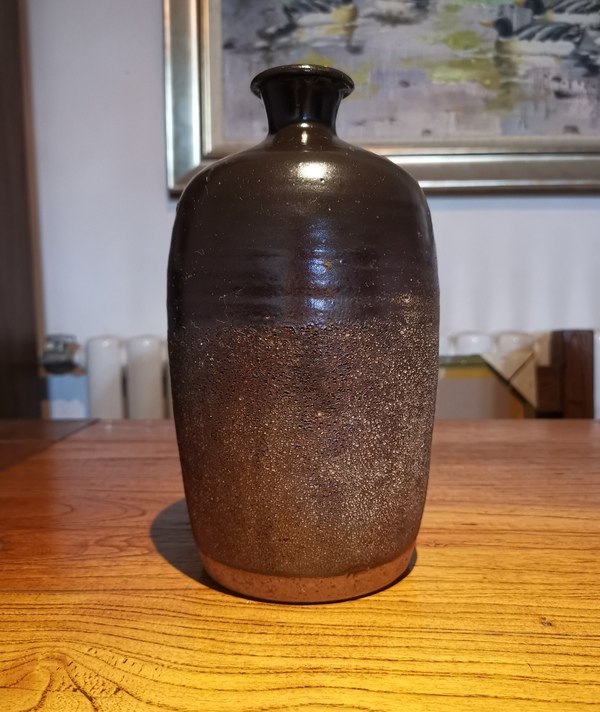 古玩陶瓷明代黑釉弦紋梅瓶(公元1368-1644)拍賣,當前價格588元