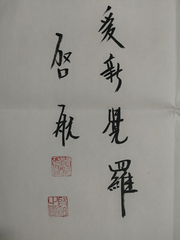 古玩字畫(huà)愛(ài)新覺(jué)羅啟航行書(shū)作品拍賣(mài)，當(dāng)前價(jià)格180元