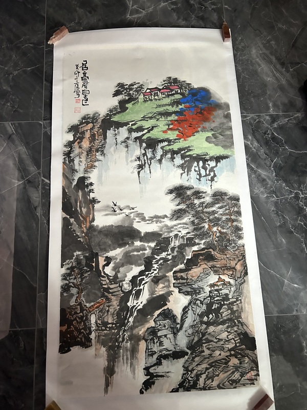 古玩字畫吳秀坤《居高聲自遠》拍賣,當前價格675元
