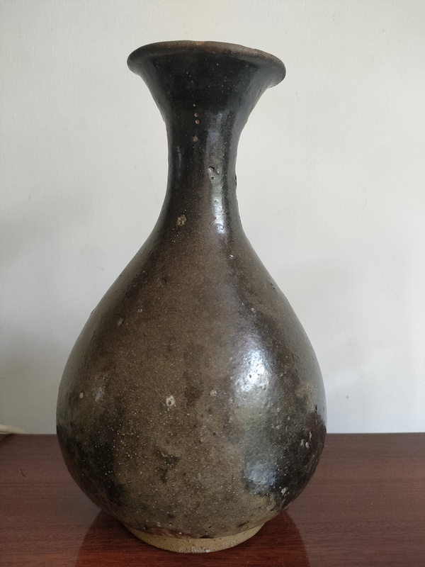 古玩陶瓷磁州窯褐釉玉壺春瓶拍賣(mài)，當(dāng)前價(jià)格2800元