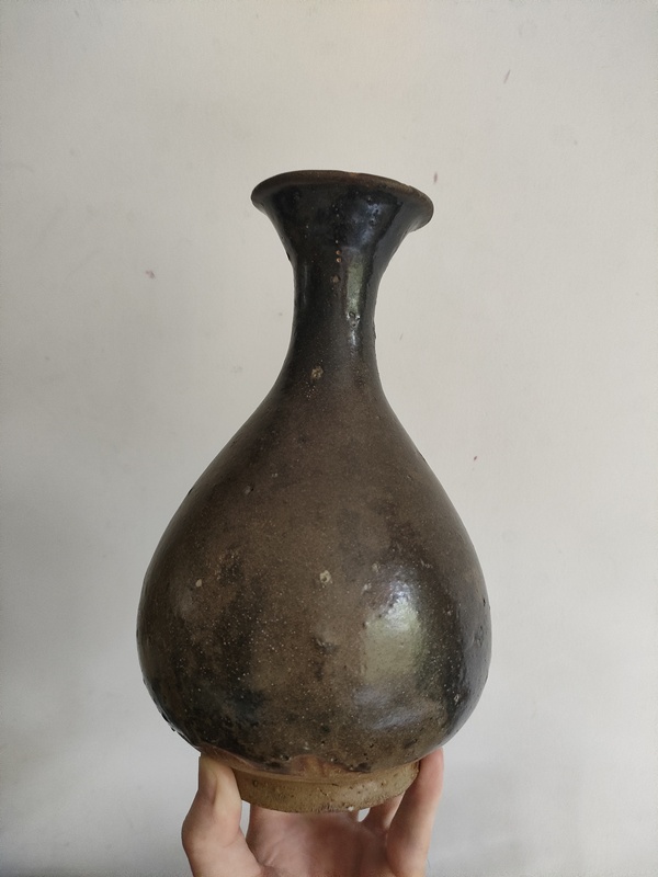 古玩陶瓷磁州窯褐釉玉壺春瓶拍賣(mài)，當(dāng)前價(jià)格2800元