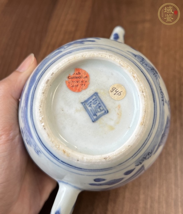 古玩陶瓷青花人物故事紋茶壺真品鑒賞圖