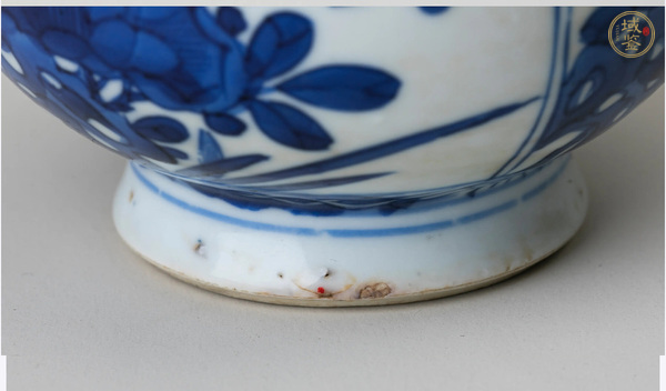 古玩陶瓷青花花卉紋蒜頭瓶真品鑒賞圖