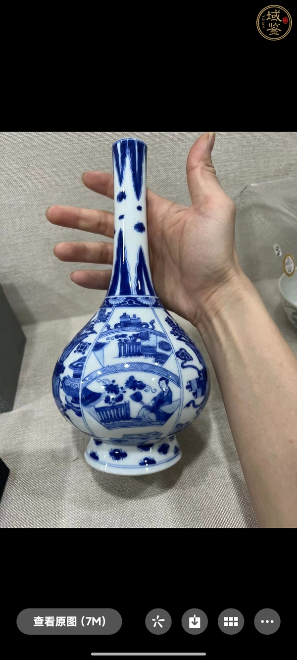 古玩陶瓷青花瓶真品鑒賞圖