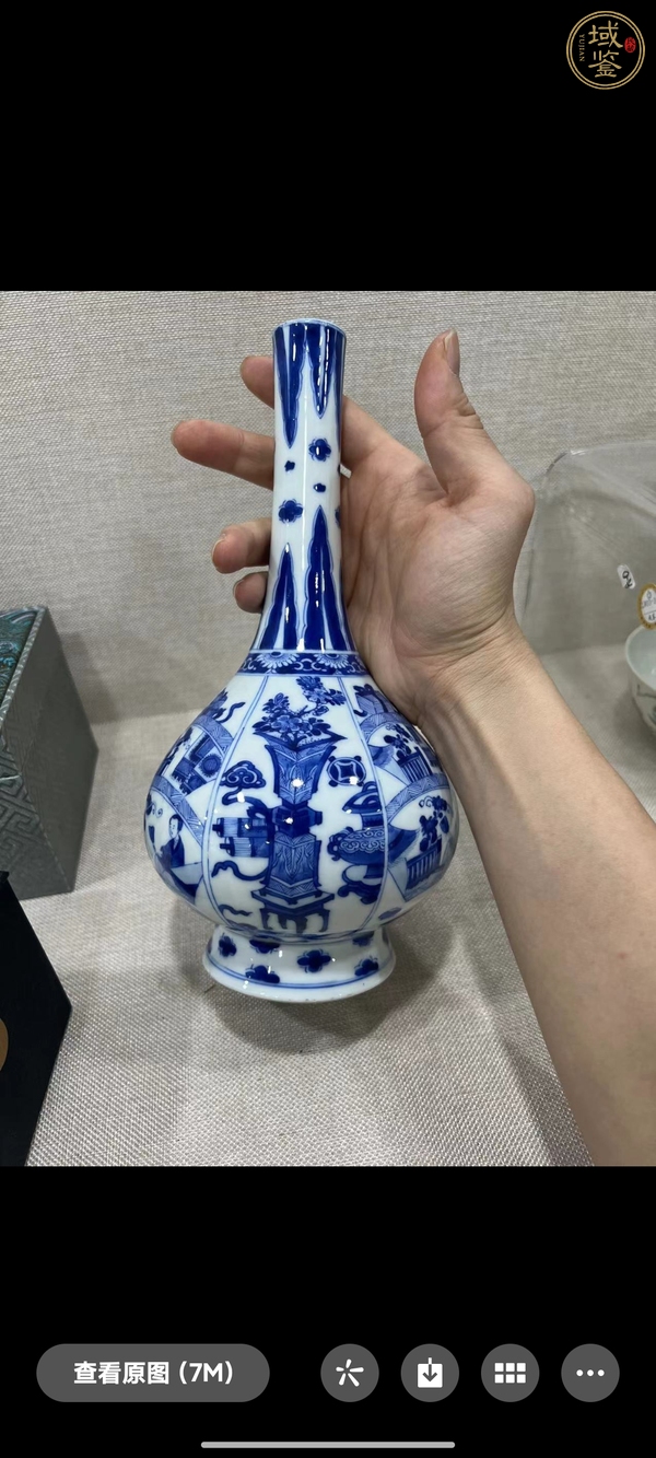 古玩陶瓷青花瓶真品鑒賞圖