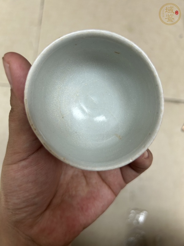 古玩陶瓷湖田窯劃花高足杯真品鑒賞圖