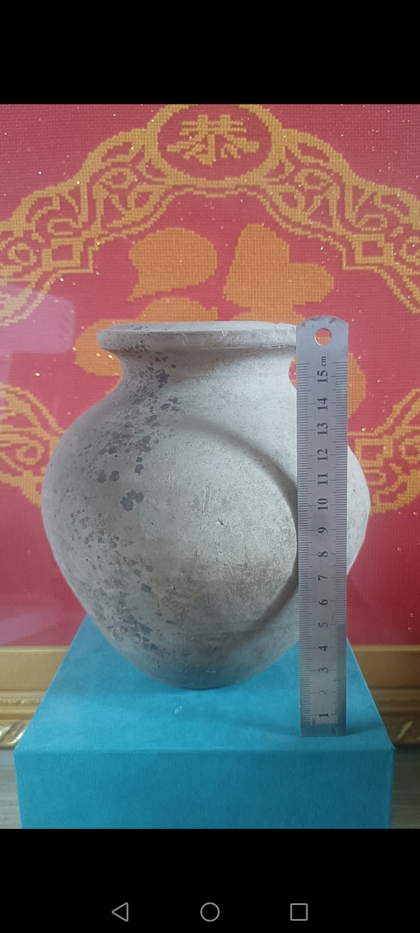 古玩陶瓷漢代~灰陶罐拍賣,當前價格666元
