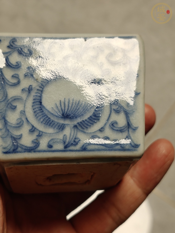 古玩陶瓷青花花盆真品鑒賞圖