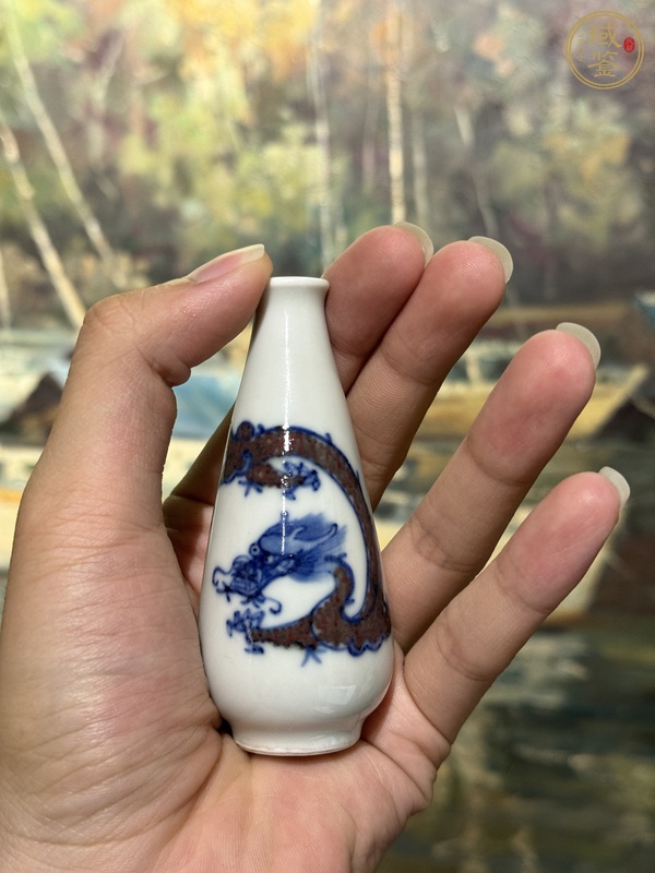 古玩陶瓷青花釉里紅鼻煙壺真品鑒賞圖