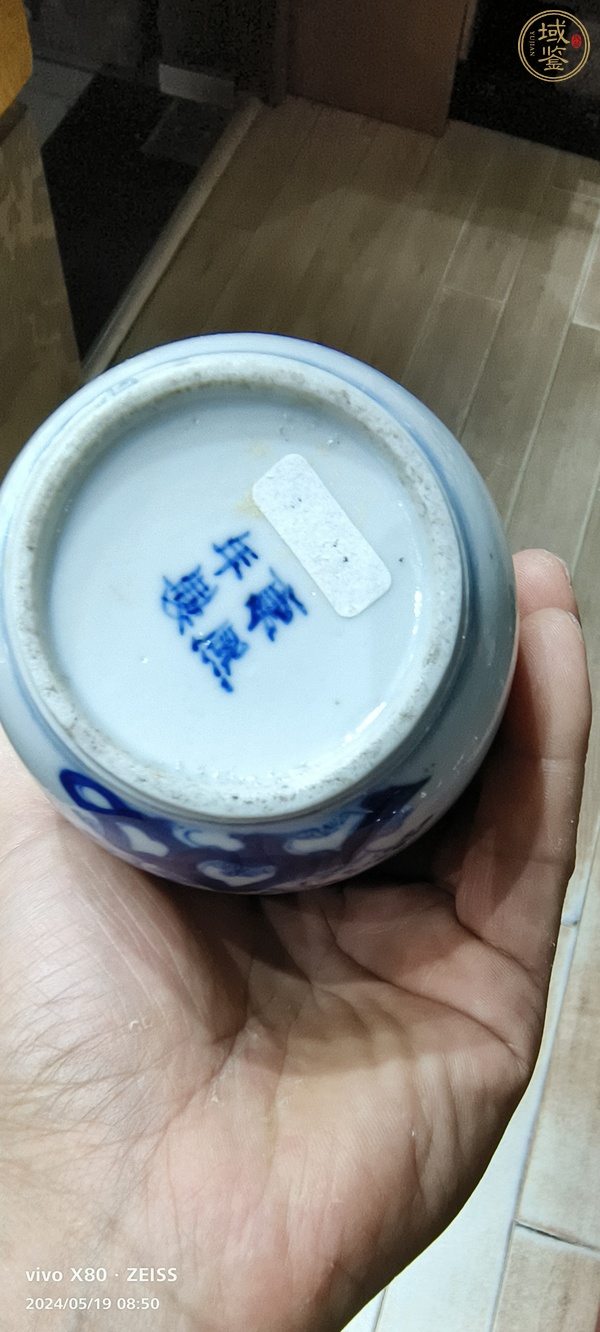 古玩陶瓷青花呂布戲貂蟬圖人物紋棒槌瓶真品鑒賞圖