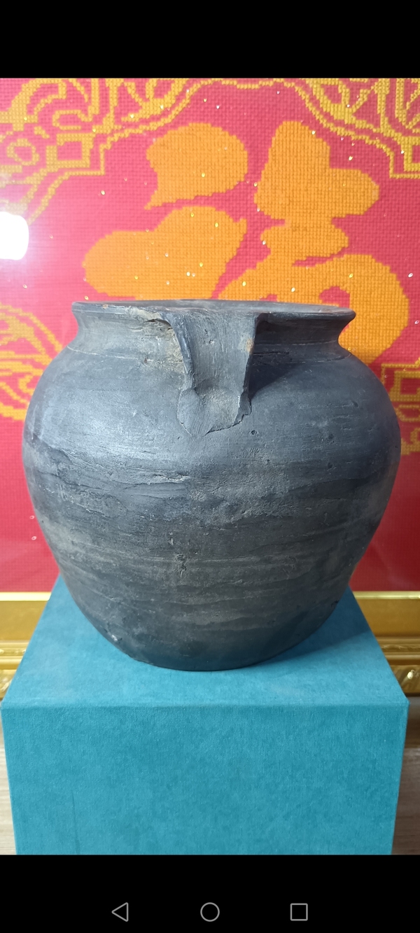 古玩陶瓷明~灰陶雙系罐拍賣,當前價格230元