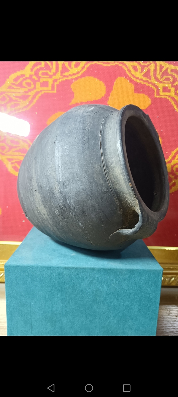 古玩陶瓷明~灰陶雙系罐拍賣,當前價格230元