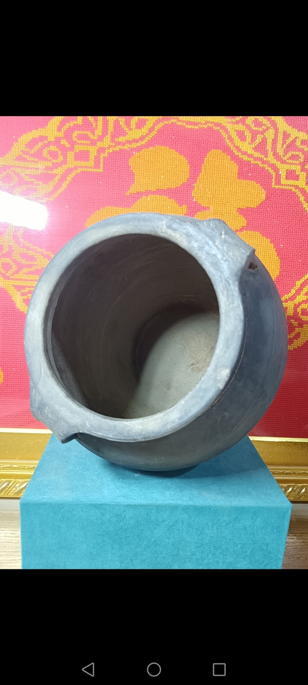 古玩陶瓷明~灰陶雙系罐拍賣,當前價格230元
