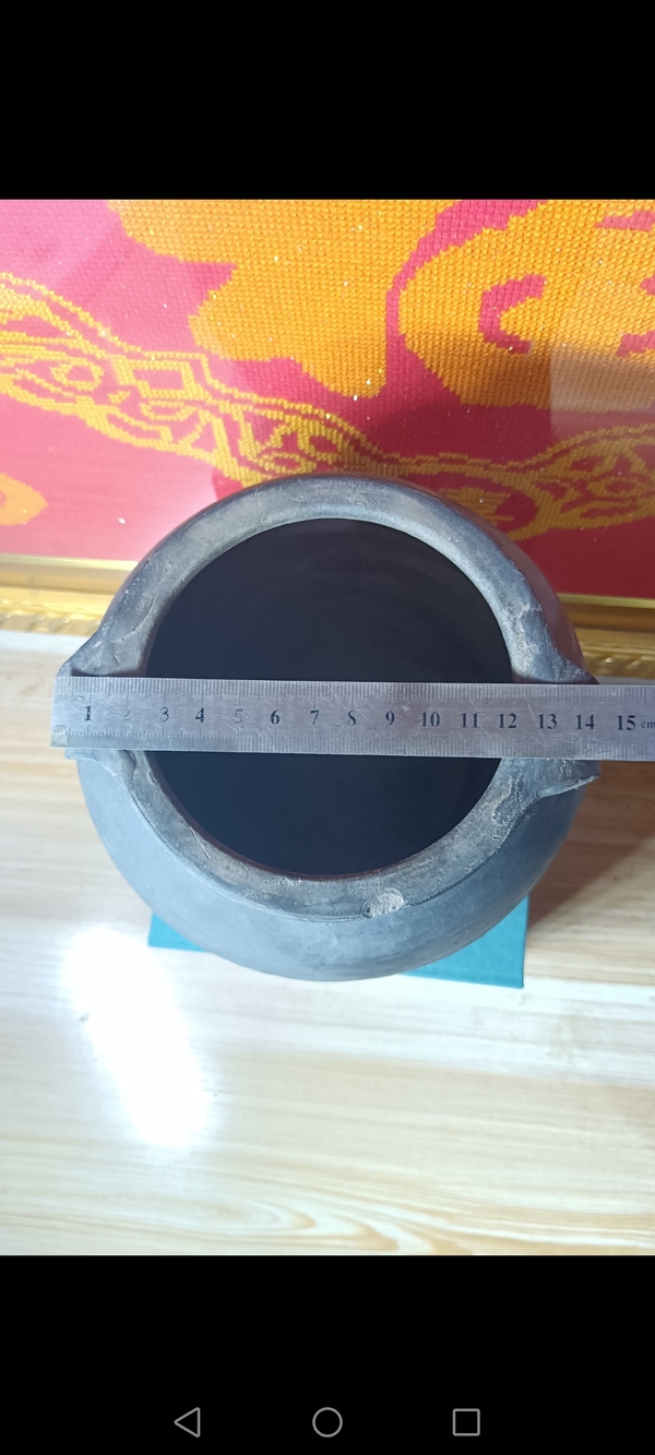 古玩陶瓷明~灰陶雙系罐拍賣,當前價格230元