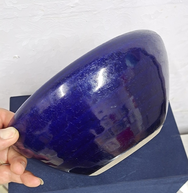 古玩陶瓷霁蓝釉香炉拍卖，当前价格1280元