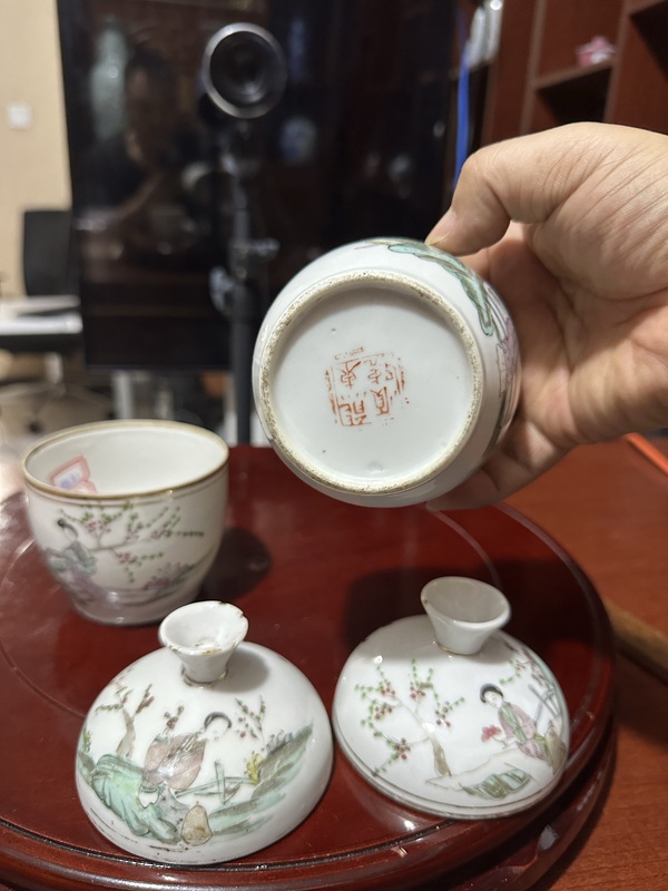 古玩陶瓷粉彩仕女人物圖蓋缸拍賣,當前價格1980元