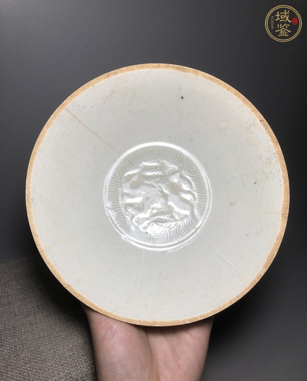 古玩陶瓷影青釉雙魚(yú)紋碗真品鑒賞圖