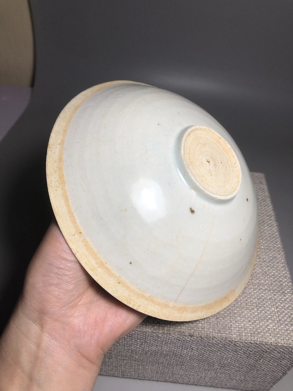 古玩陶瓷(漂亮通透)影青釉雙魚紋碗拍賣,當前價格999元
