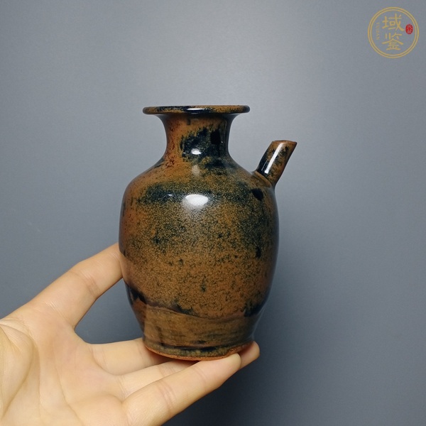 古玩陶瓷窯變釉無(wú)柄壺  真品鑒賞圖