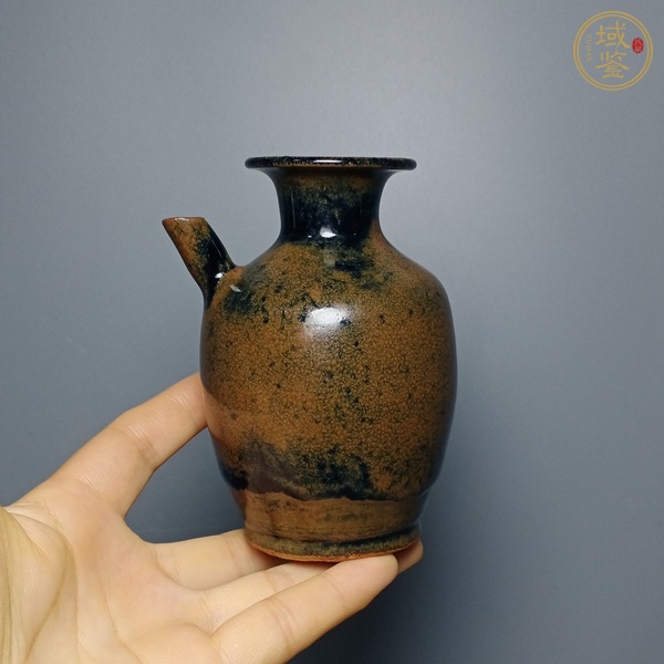 古玩陶瓷窯變釉無(wú)柄壺  真品鑒賞圖