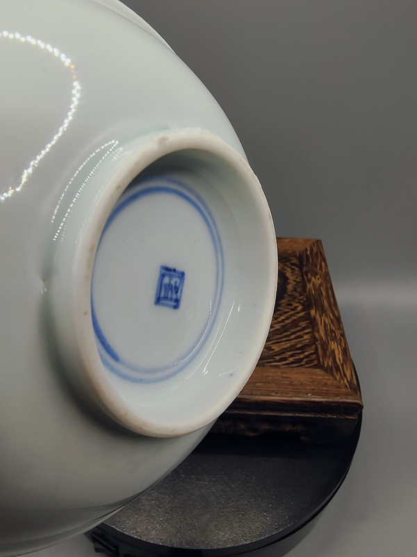 古玩陶瓷青花纏枝蓮紋貢盤拍賣，當前價格2500元