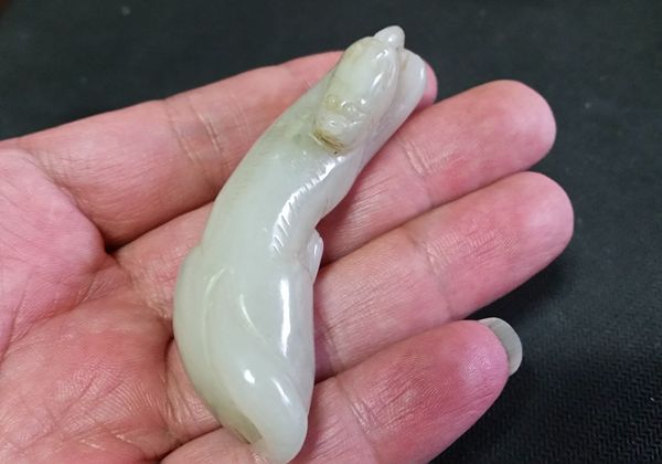 古玩玉器和田玉雕“瑞獸”拍賣,當前價格458元
