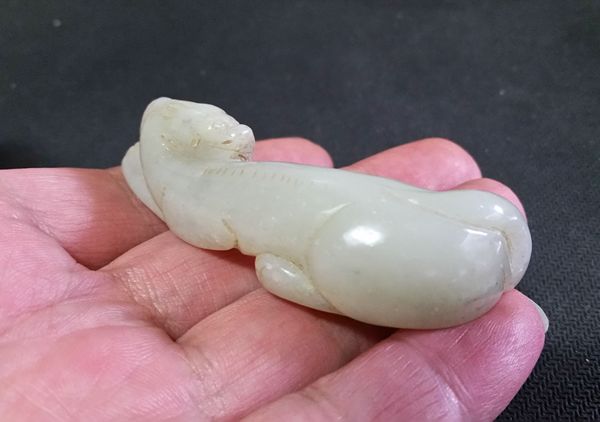 古玩玉器和田玉雕“瑞獸”拍賣,當前價格458元