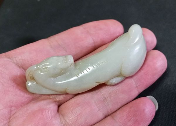 古玩玉器和田玉雕“瑞獸”拍賣,當前價格458元