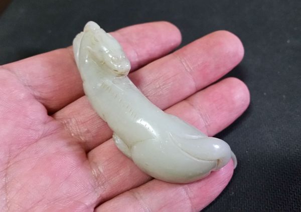 古玩玉器和田玉雕“瑞獸”拍賣,當前價格458元