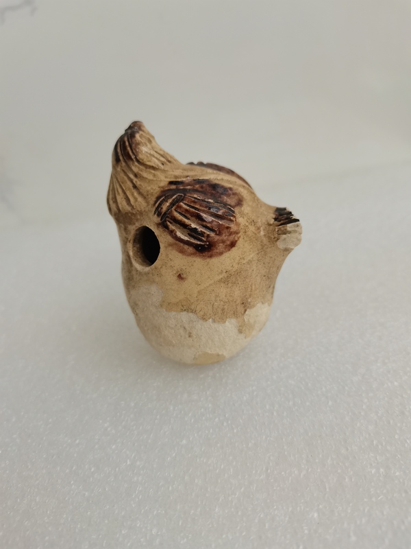 古玩陶瓷長沙窯青釉褐彩三孔塤拍賣,當前價格0元