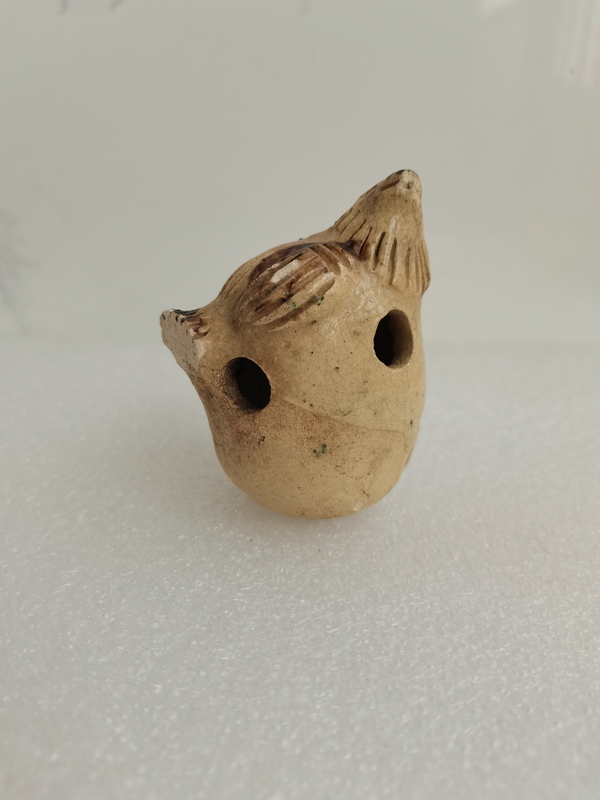 古玩陶瓷長沙窯青釉褐彩三孔塤拍賣,當前價格0元
