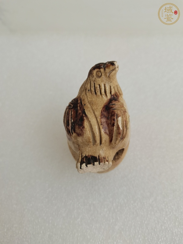 古玩陶瓷唐代·青釉褐彩鳥形塤真品鑒賞圖