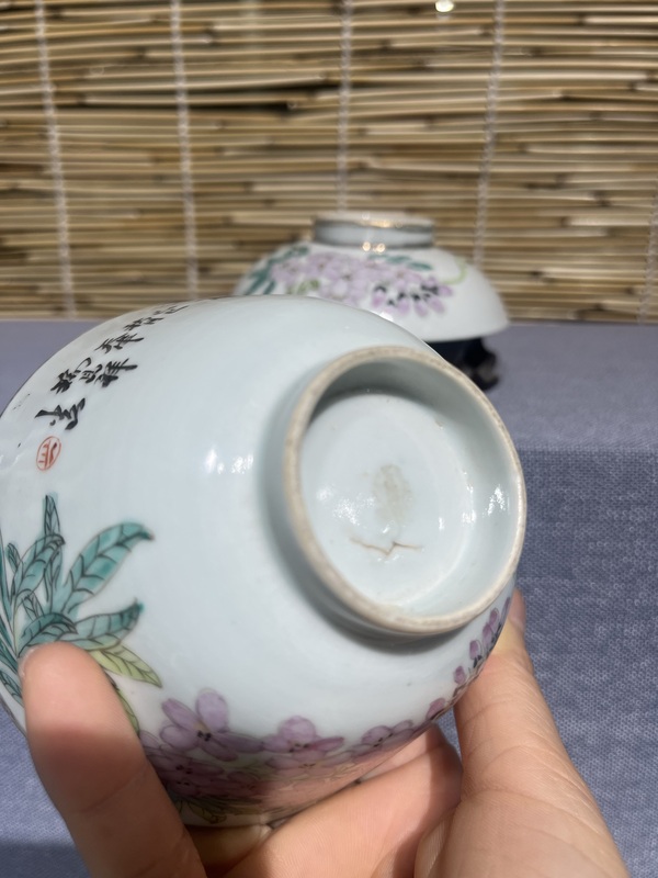 古玩陶瓷花鳥紋蓋杯拍賣,當前價格1800元