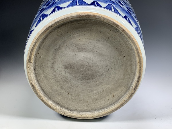 古玩陶瓷清末民初·青花鳳穿牡丹紋卷缸拍賣，當(dāng)前價格2400元